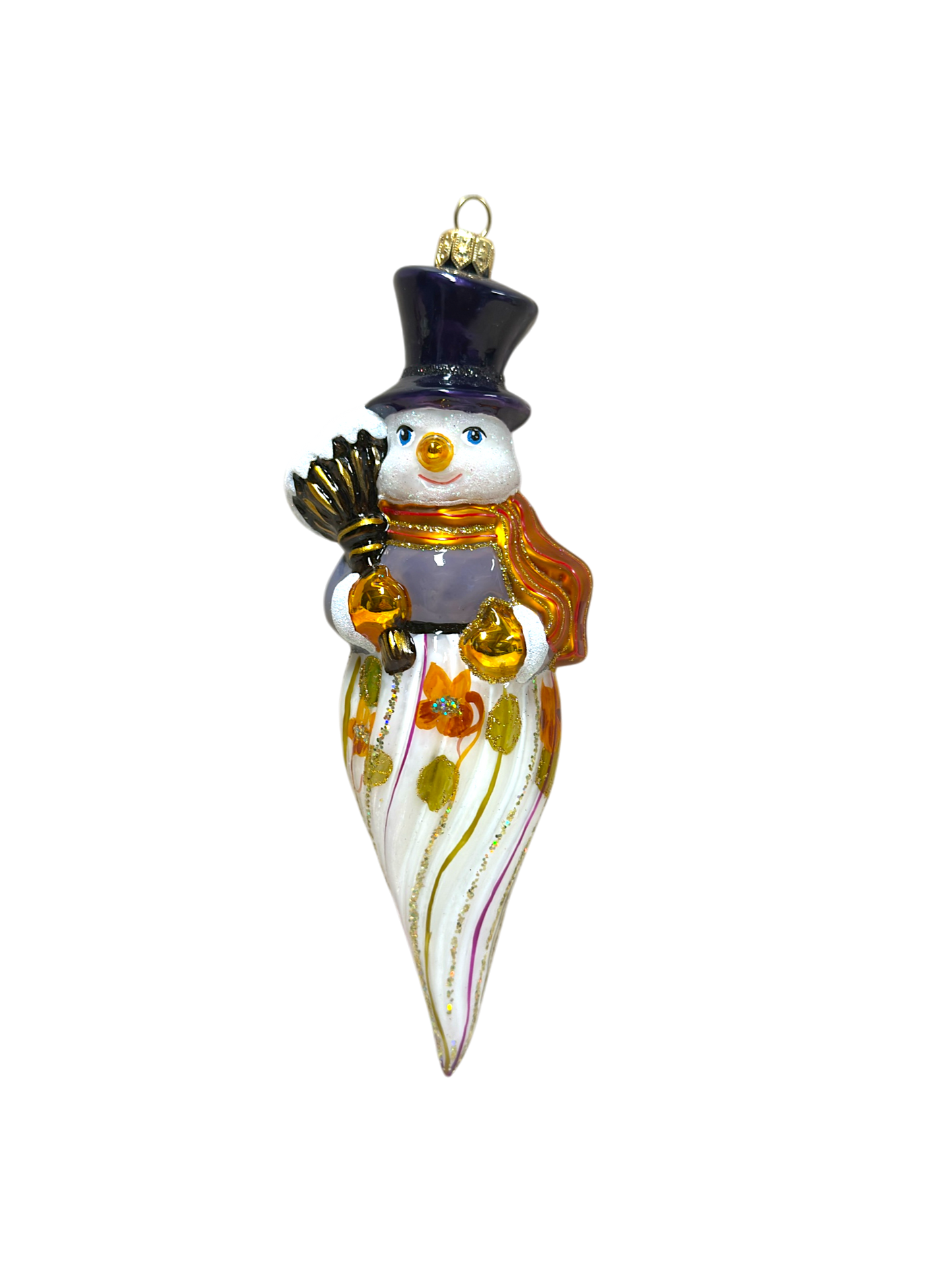 Snowman Icicle with Floral Accents