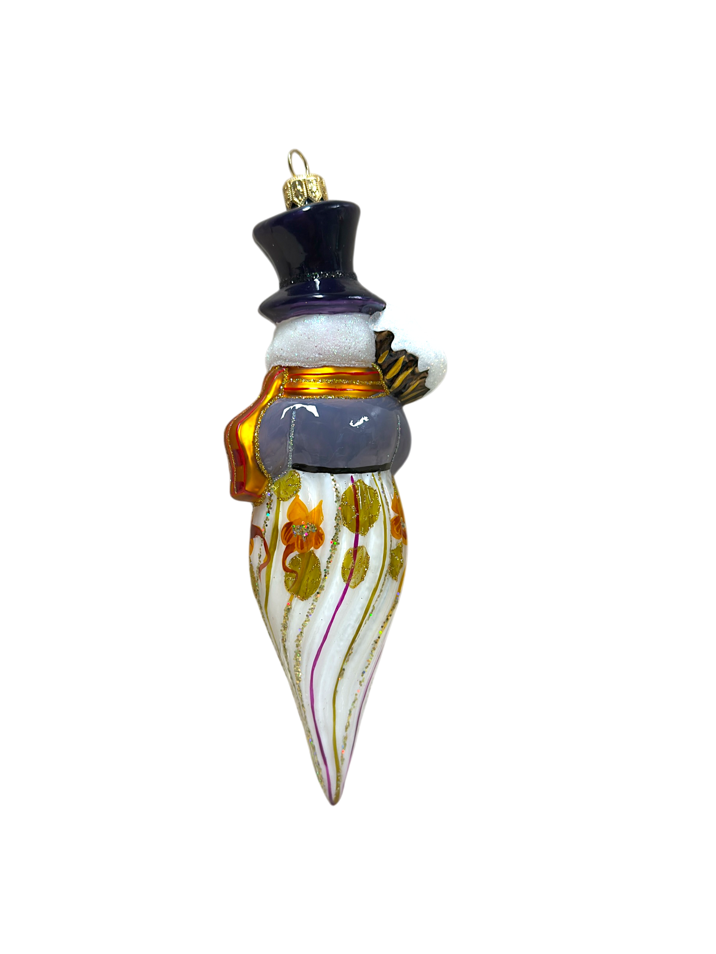 Snowman Icicle with Floral Accents