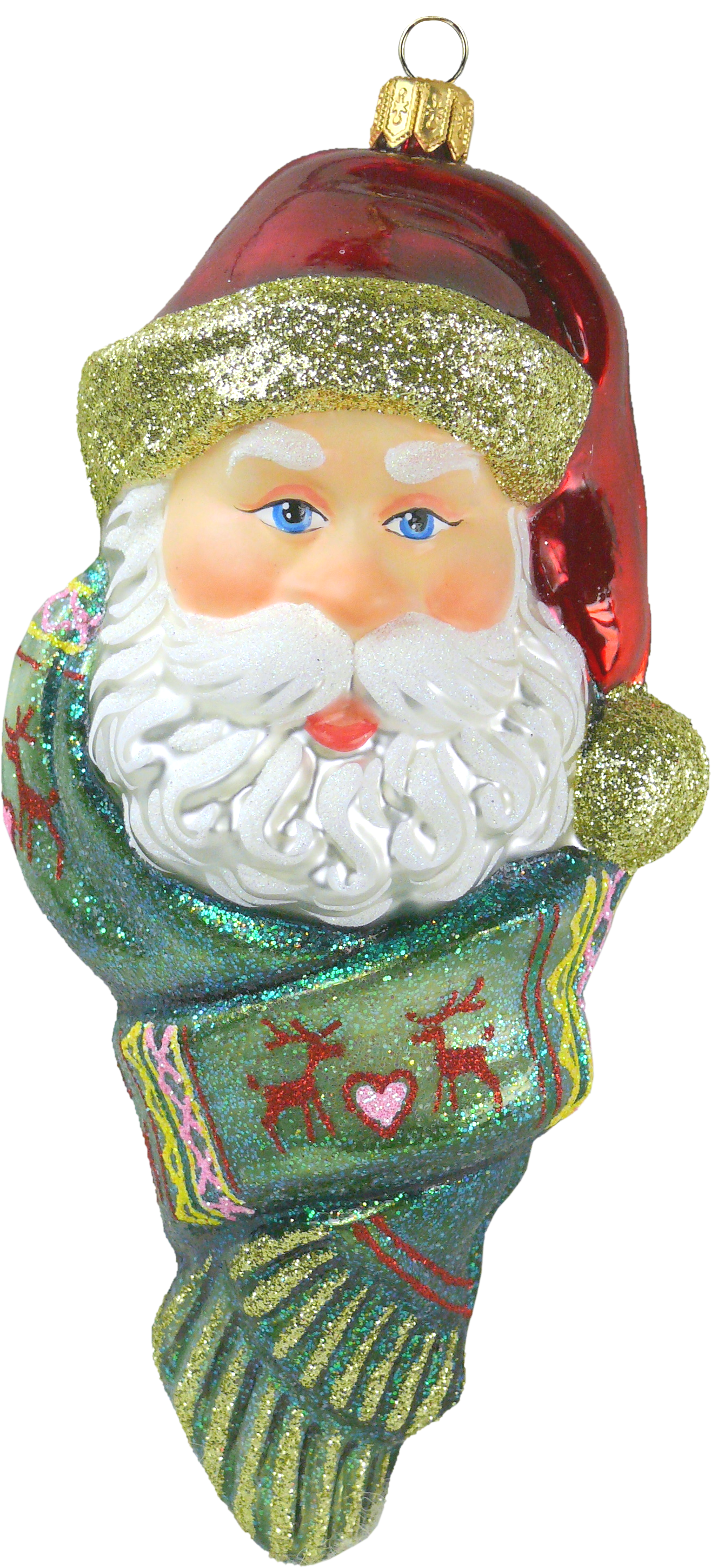 Santa in Scarf - Mysteria Christmas Ornaments