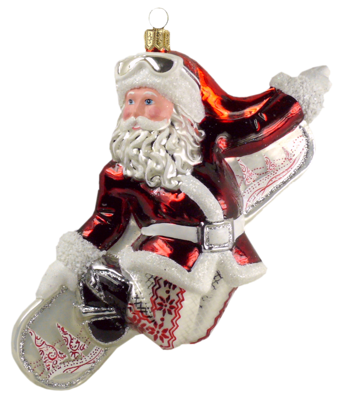 Snowboarding Santa - Mysteria Christmas Ornaments