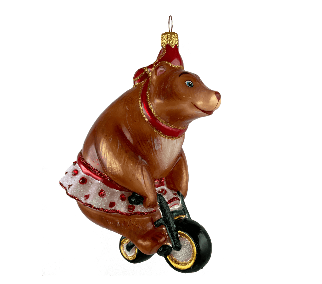 Bear on Bicycle - Mysteria Christmas Ornaments